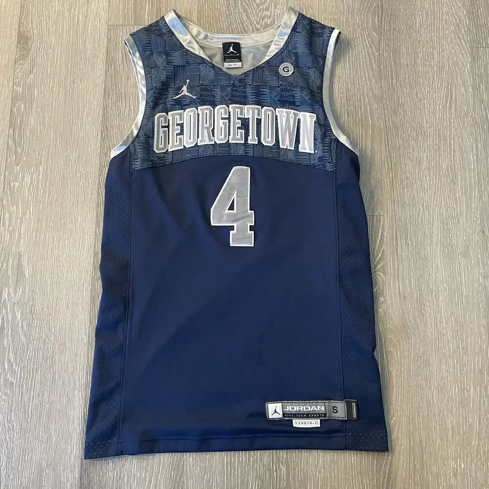 Georgetown Hoyas Jersey Mens Small NCAA Basketball Jordan Dri-Fit Stitched